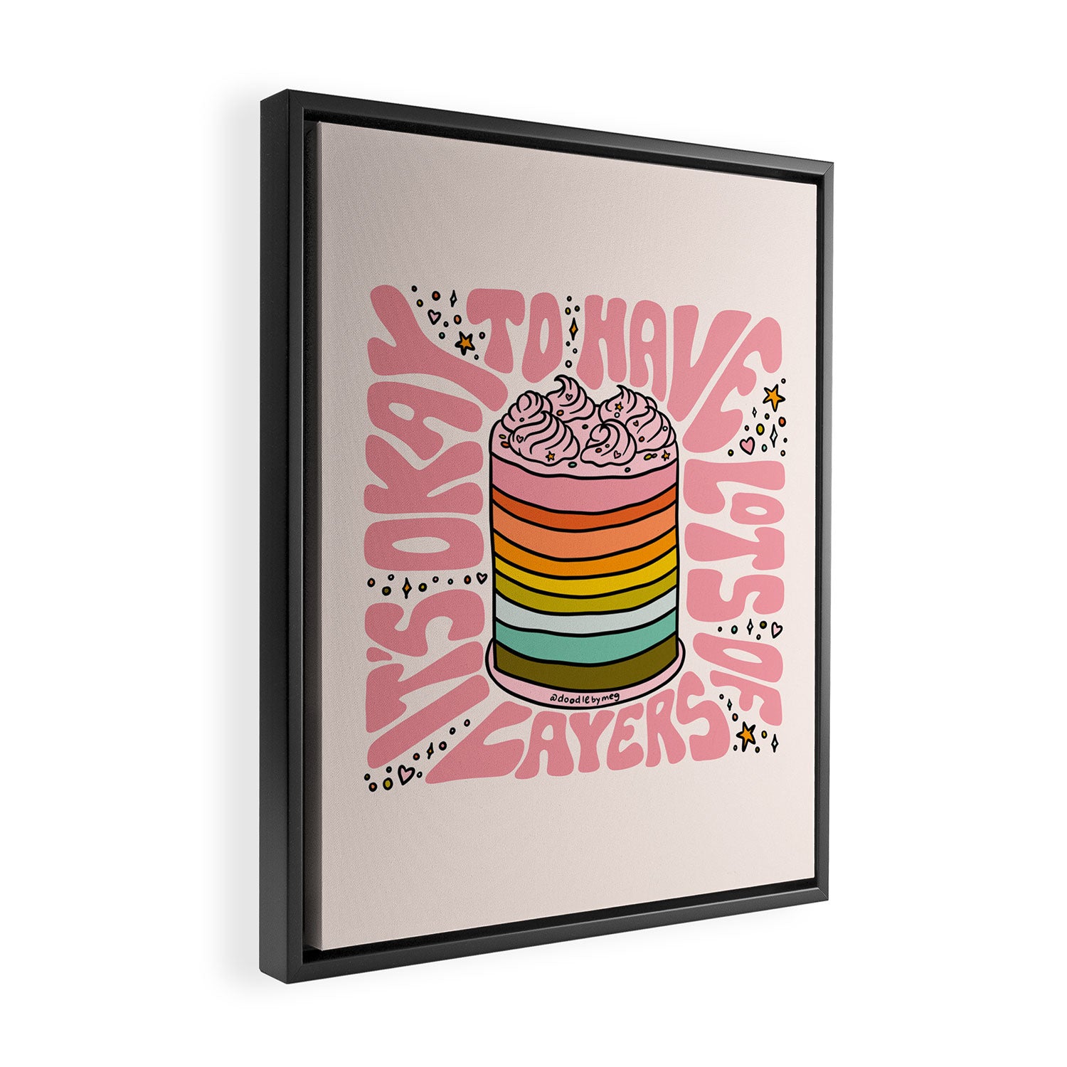 Lots of Layers Framed Canvas Print Gallery Image 2