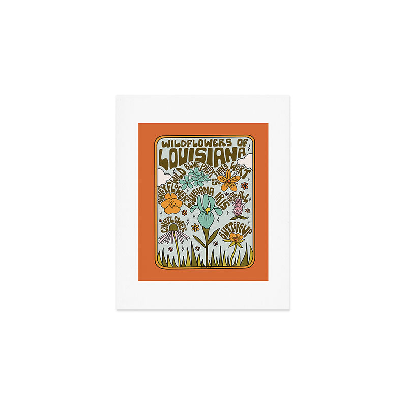 Louisiana Wildflowers Art Print Gallery Image 1