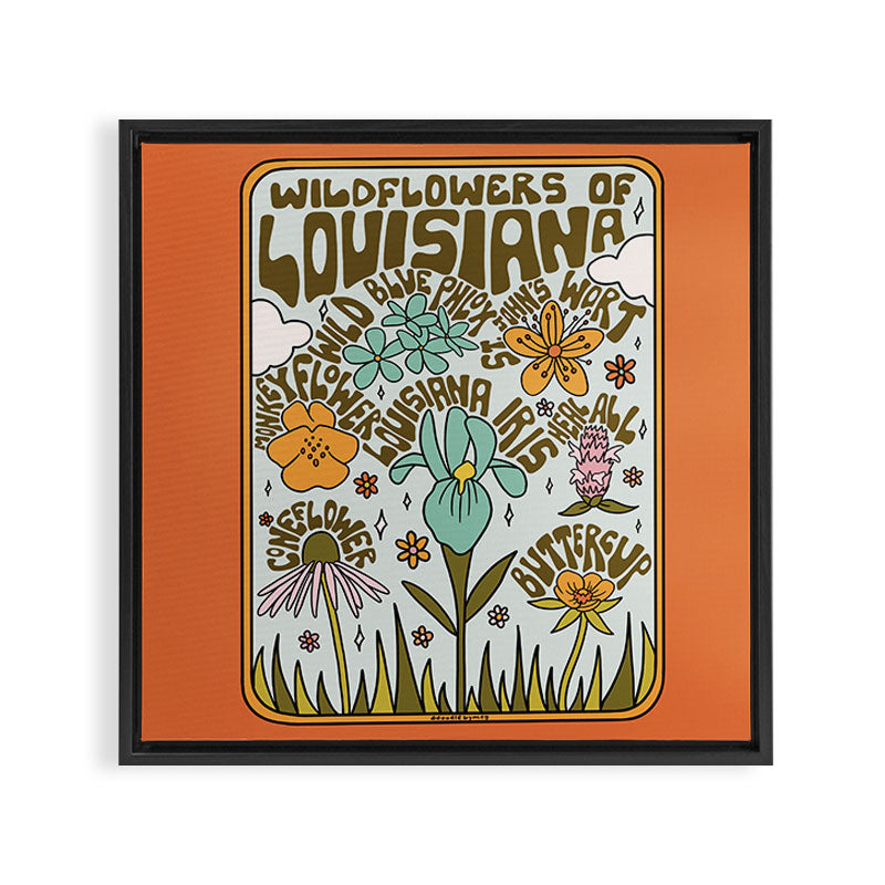 Louisiana Wildflowers Framed Canvas Print Gallery Image 3
