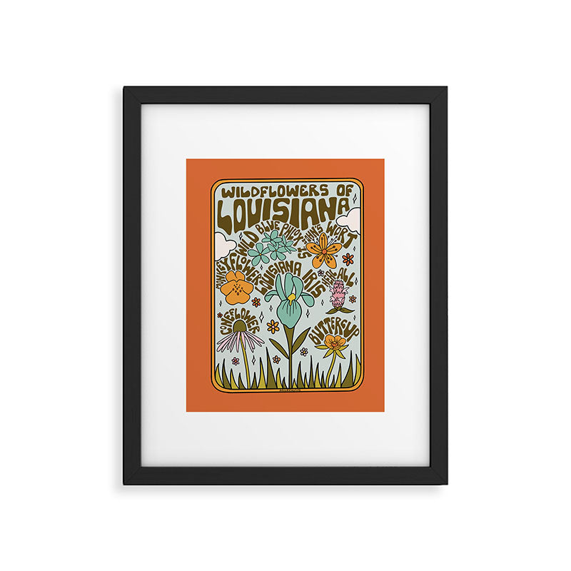 Louisiana Wildflowers Framed Art Print Gallery Image 4