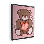 Love Bear Inspired by PANTONE 17 1230 Mocha Mousse Framed Canvas Print Gallery Image 2