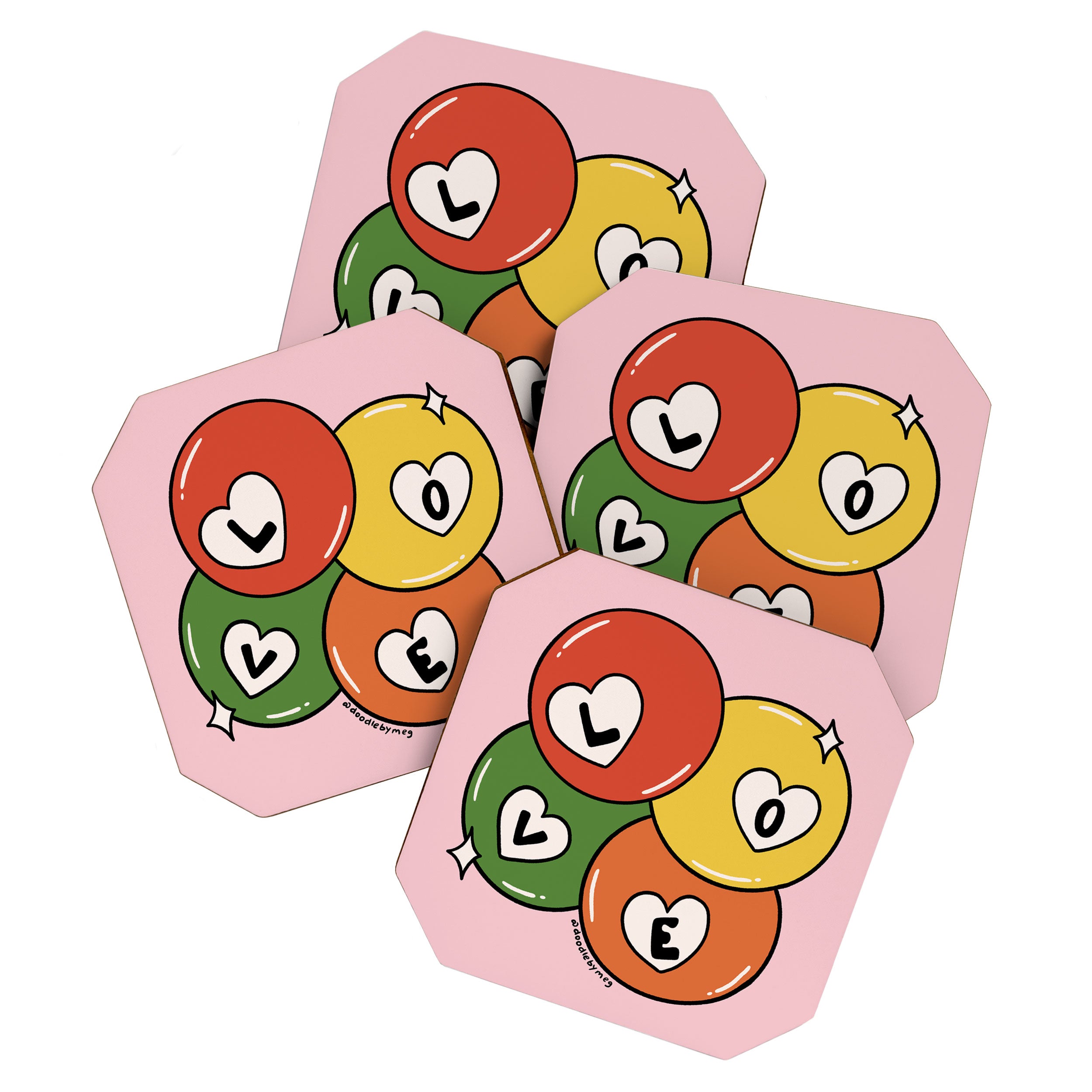 Love Pool Balls Coaster Gallery Image 1