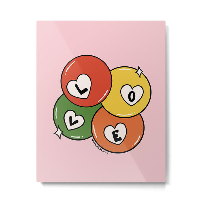 Love Pool Balls Metal Print Gallery Image 1