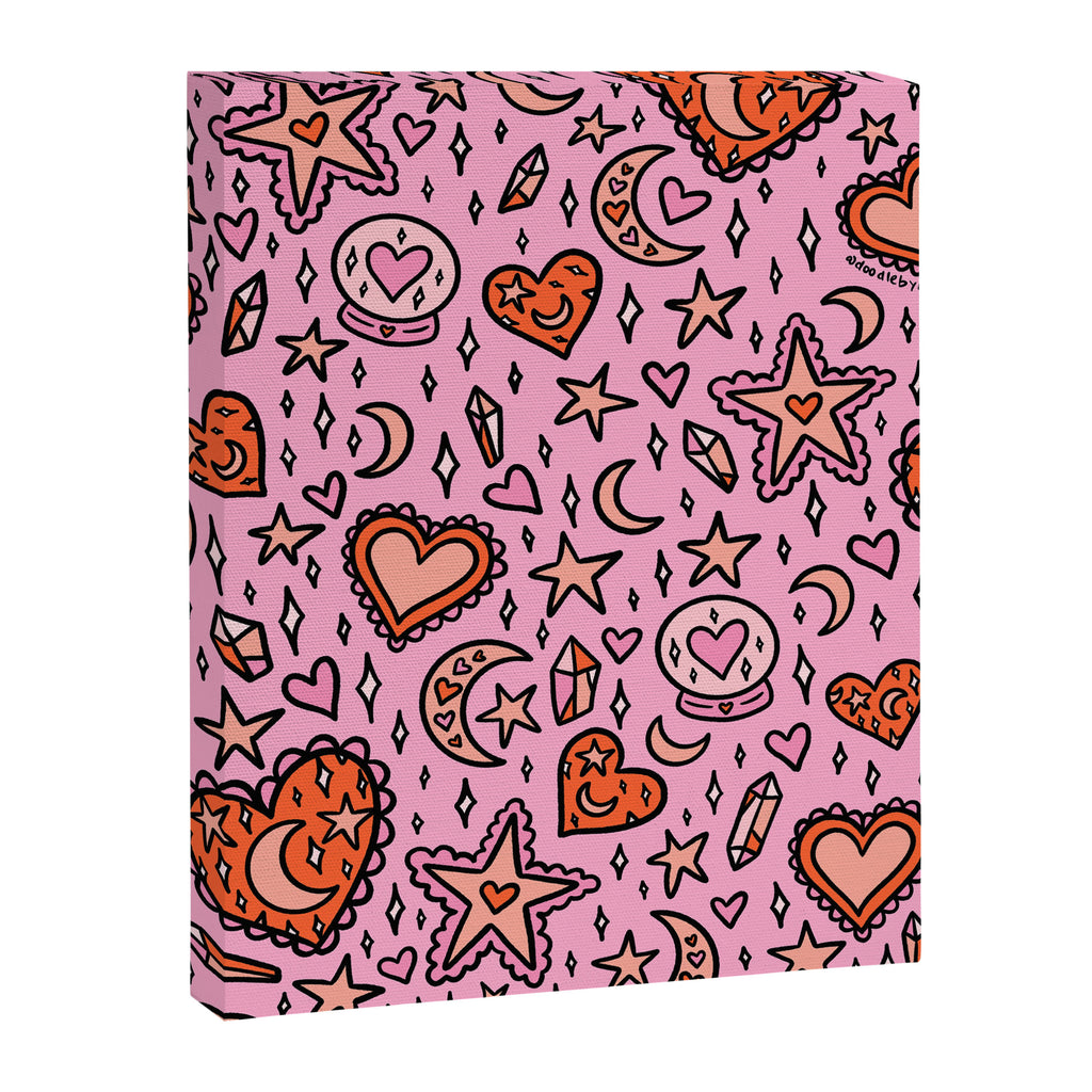Love Witch Print in Pink Canvas Print Gallery Image 8