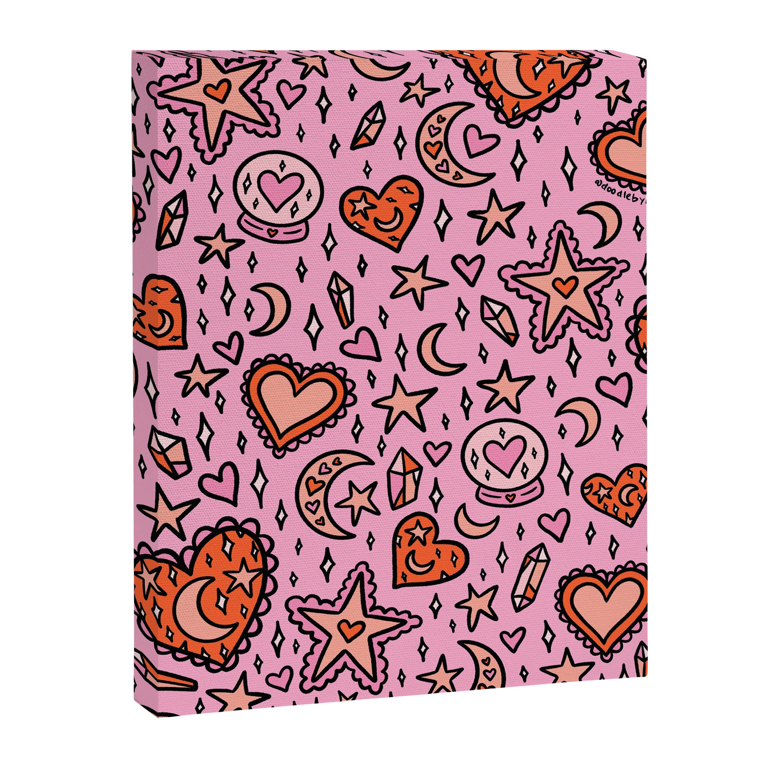 Love Witch Print in Pink Canvas Print Gallery Image 8