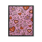 Love Witch Print in Pink Framed Canvas Print Gallery Image 8