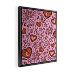 Love Witch Print in Pink Framed Canvas Print Gallery Image 2