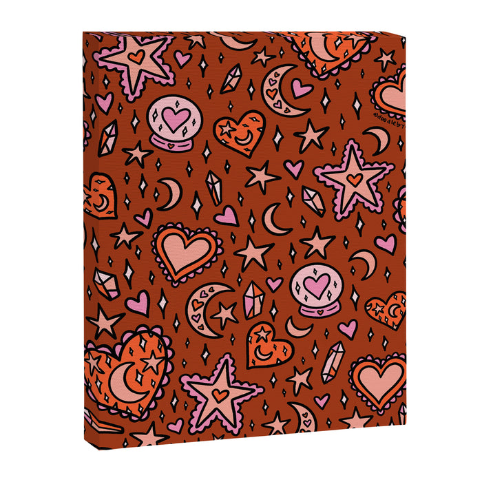 Love Witch Print in Red Canvas Print Gallery Image 1