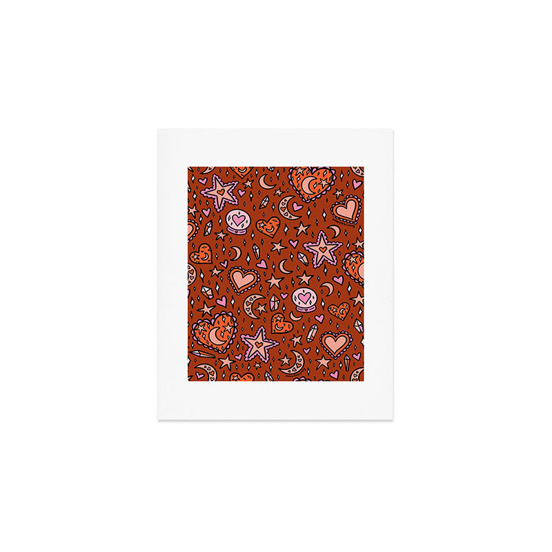 Love Witch Print in Red Art Print Gallery Image 1