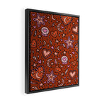Love Witch Print in Red Framed Canvas Print Gallery Image 2
