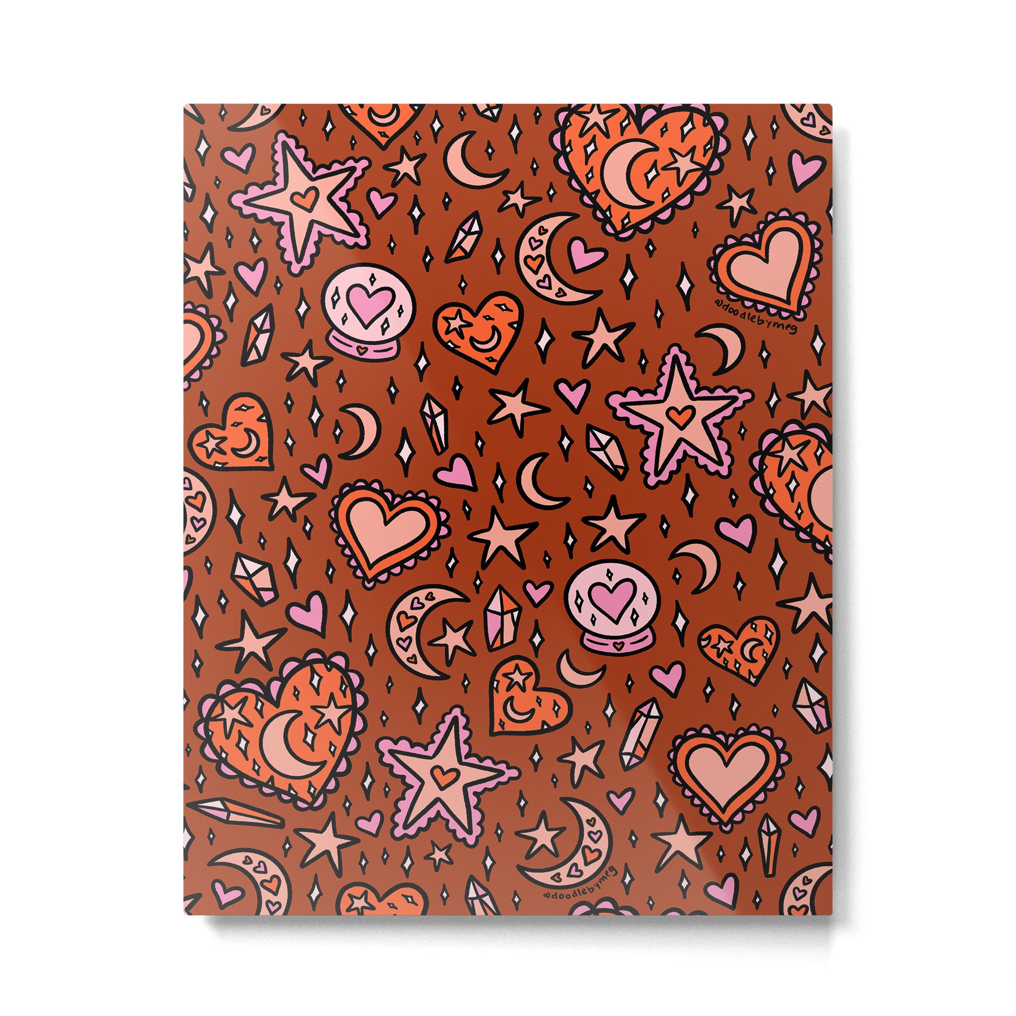 Love Witch Print in Red Metal Print Gallery Image 6