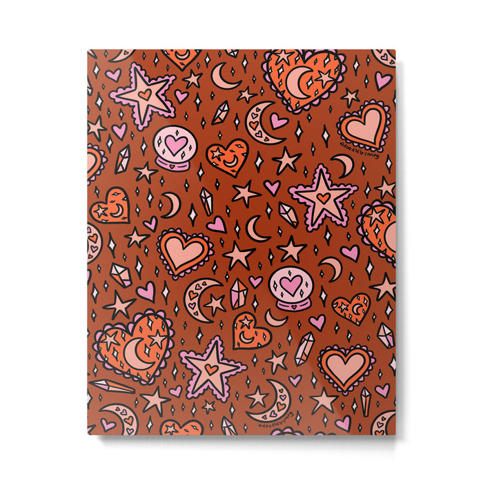 Love Witch Print in Red Metal Print Gallery Image 1