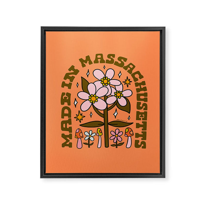Made In Massachusetts Framed Canvas Print Gallery Image 1