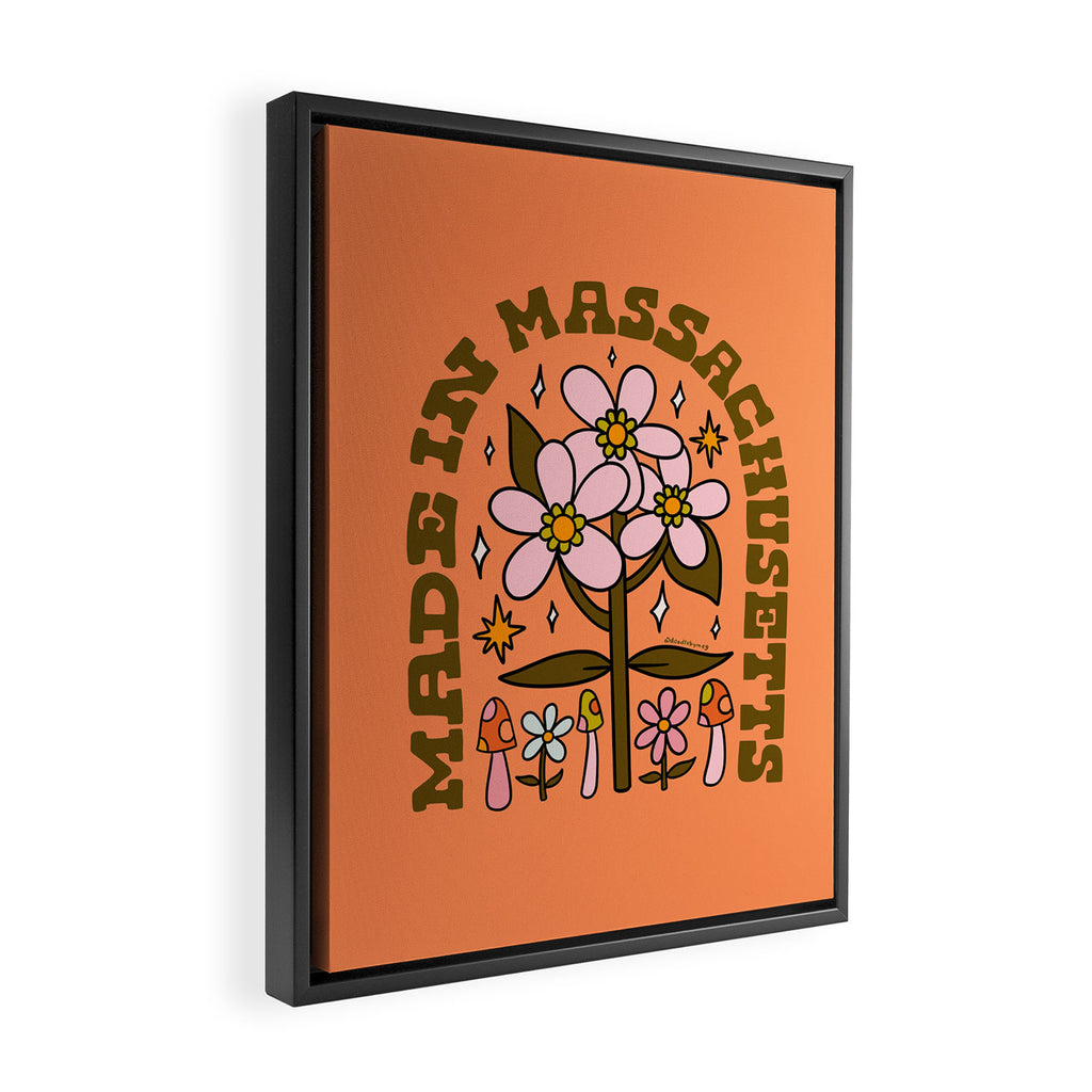 Made In Massachusetts Framed Canvas Print Gallery Image 2