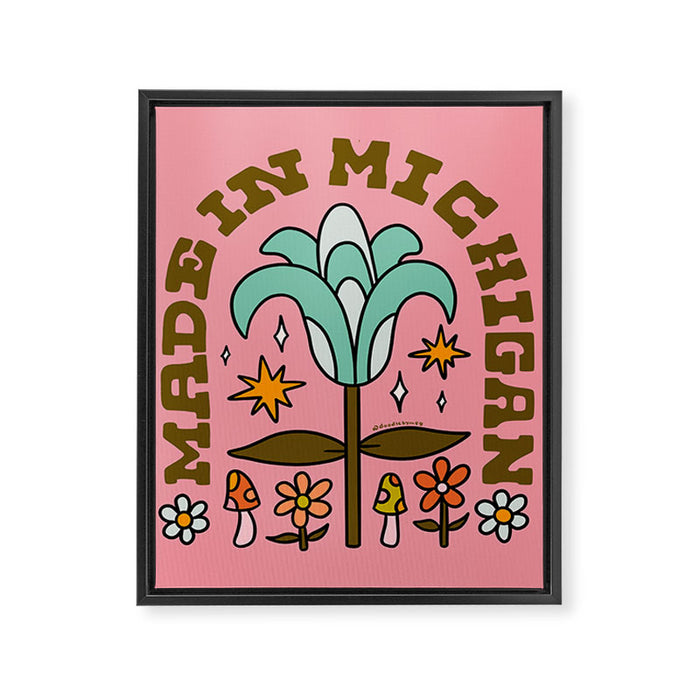 Made In Michigan Framed Canvas Print Gallery Image 1
