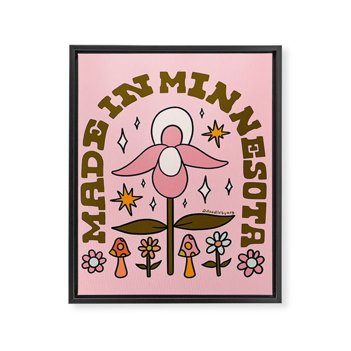 Made In Minnesota Framed Canvas Print Gallery Image 1