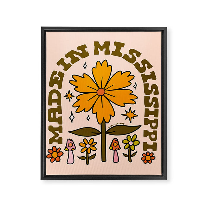 Made In Mississippi Framed Canvas Print Gallery Image 1