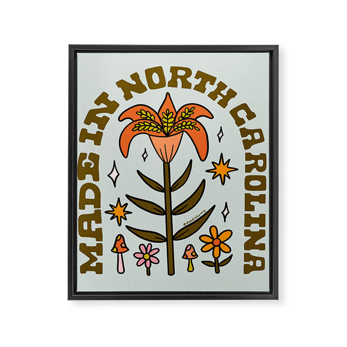 Made In North Carolina Framed Canvas Print Gallery Image 1