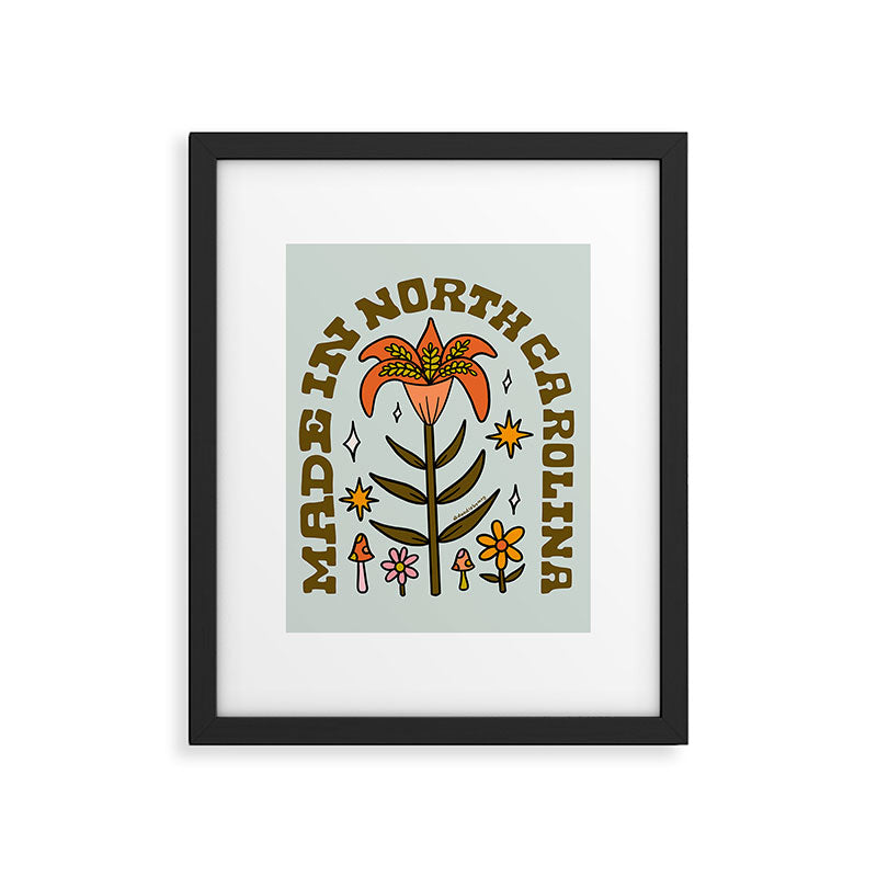Made In North Carolina Framed Art Print Gallery Image 6