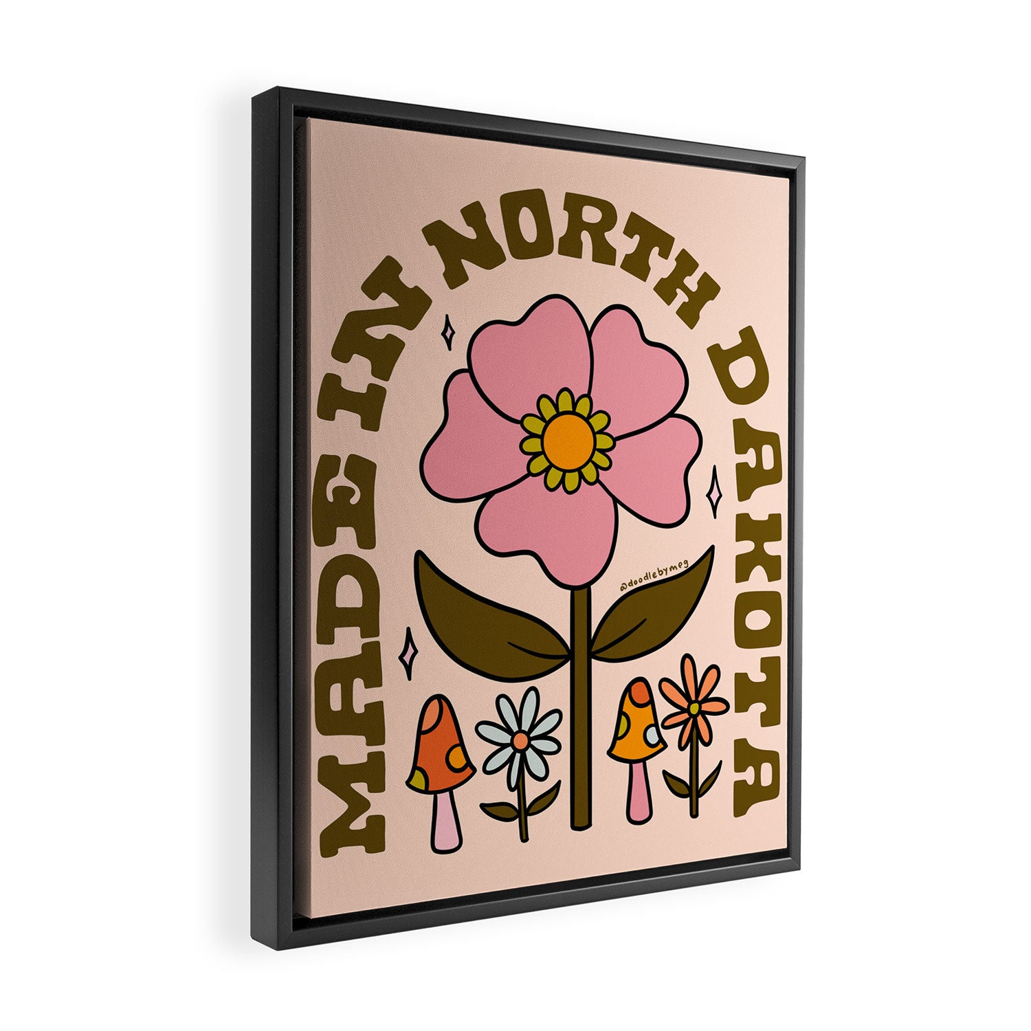 Made In North Dakota Framed Canvas Print Gallery Image 2