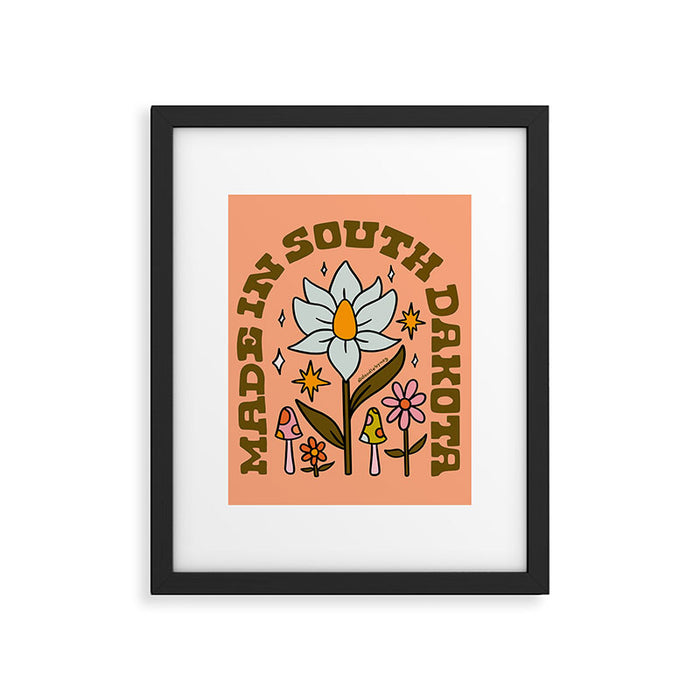 Made In South Dakota Framed Art Print Gallery Image 1