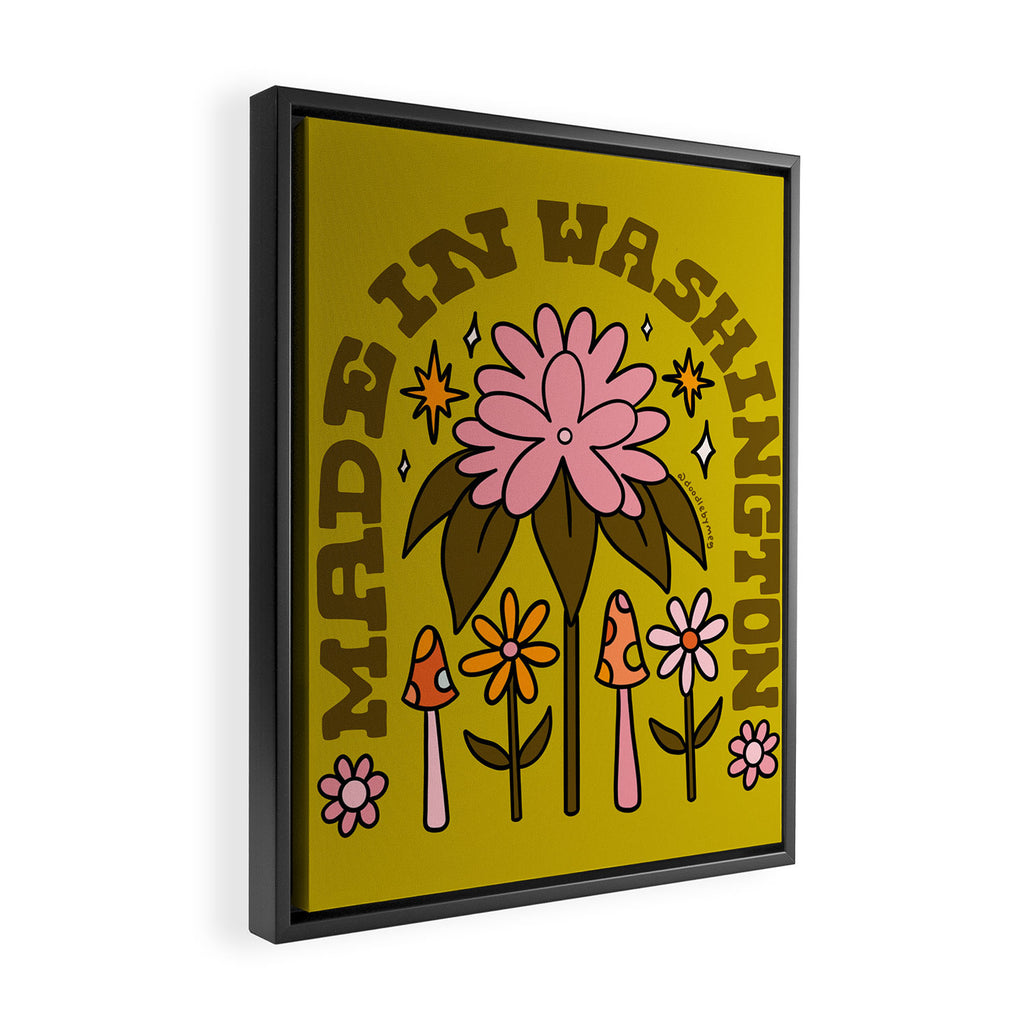 Made In Washington Framed Canvas Print Gallery Image 2