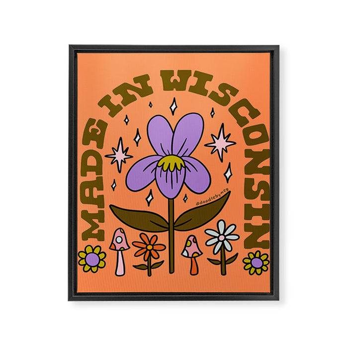 Made In Wisconsin Framed Canvas Print Gallery Image 1