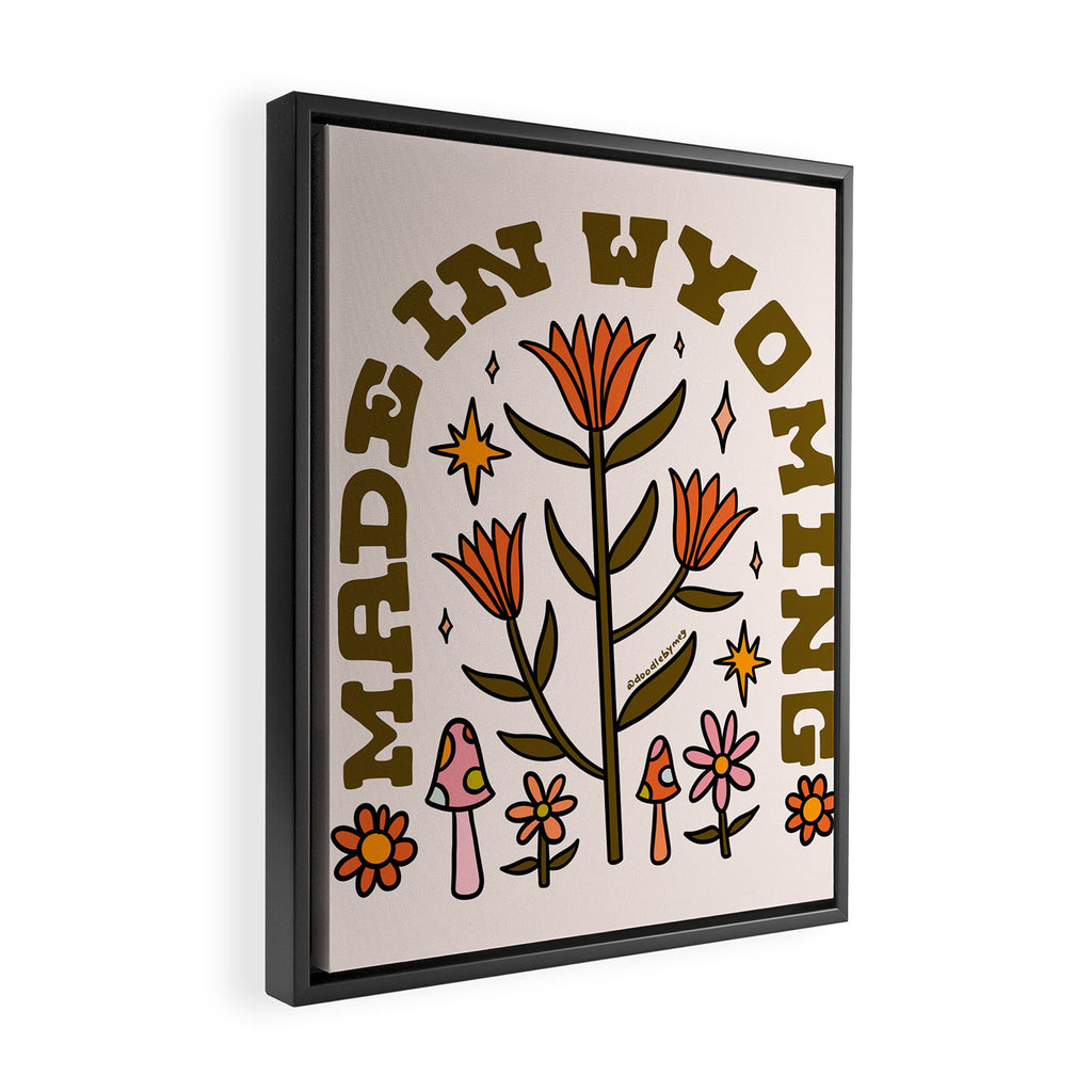 Made In Wyoming Framed Canvas Print Gallery Image 2