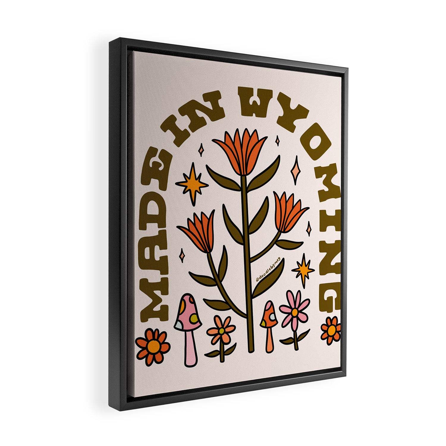 Made In Wyoming Framed Canvas Print Gallery Image 2
