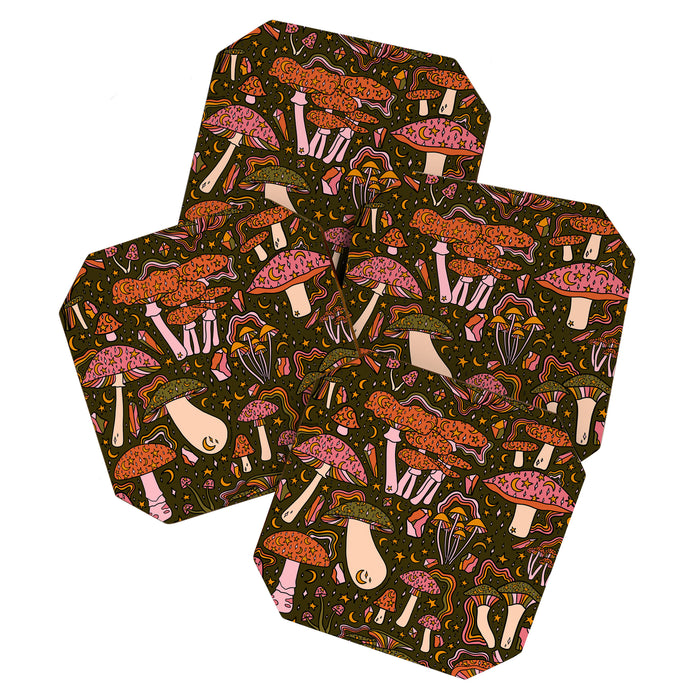 Magic Mushroom Print Coaster Gallery Image 1