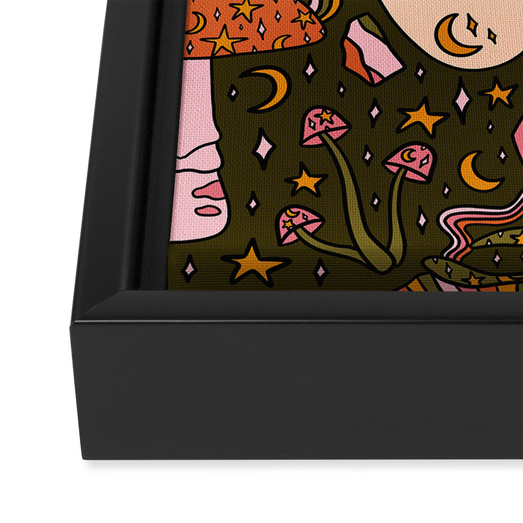 Magic Mushroom Print Framed Canvas Print Gallery Image 3