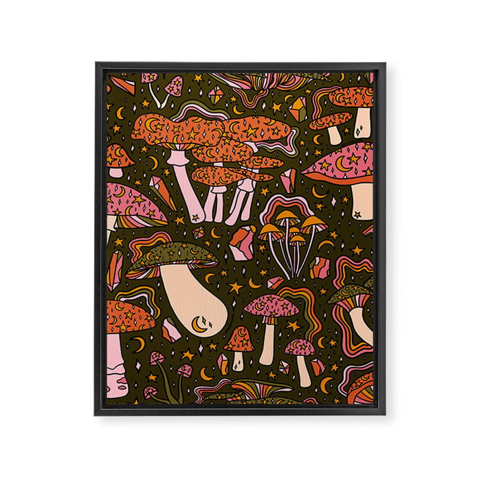 Magic Mushroom Print Framed Canvas Print Gallery Image 1