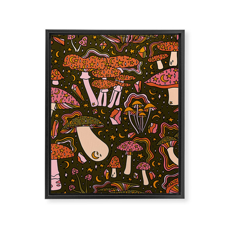Magic Mushroom Print Framed Canvas Print Gallery Image 8