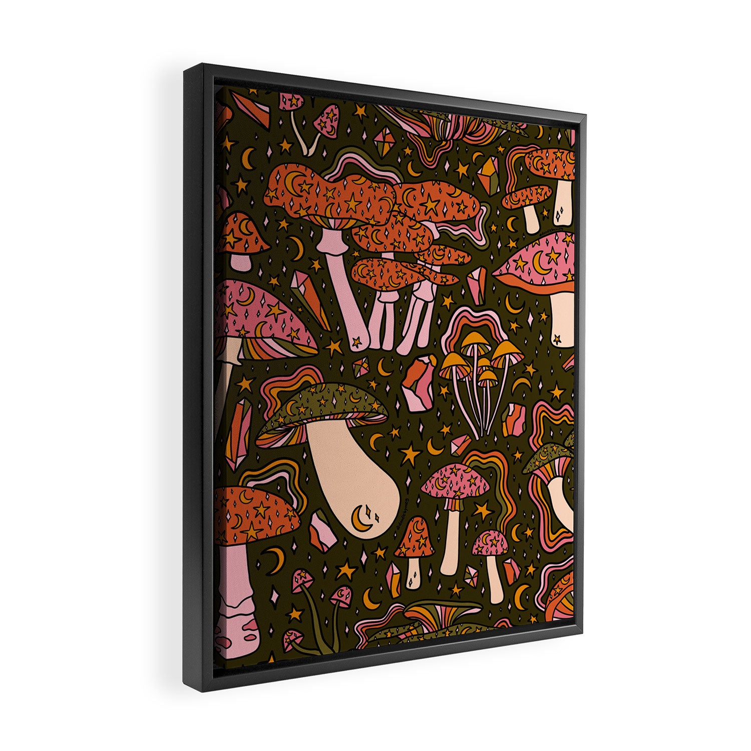 Magic Mushroom Print Framed Canvas Print Gallery Image 2