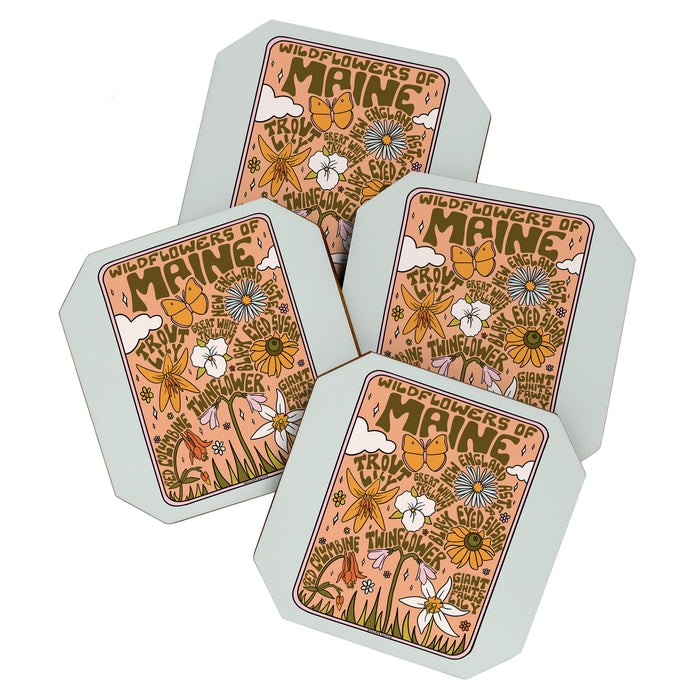 Maine Wildflowers Coaster Gallery Image 1