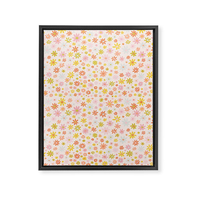 Marker Flowers Print Framed Canvas Print Gallery Image 8