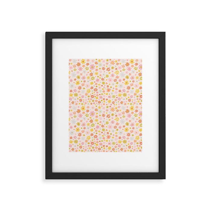 Marker Flowers Print Framed Art Print Gallery Image 1
