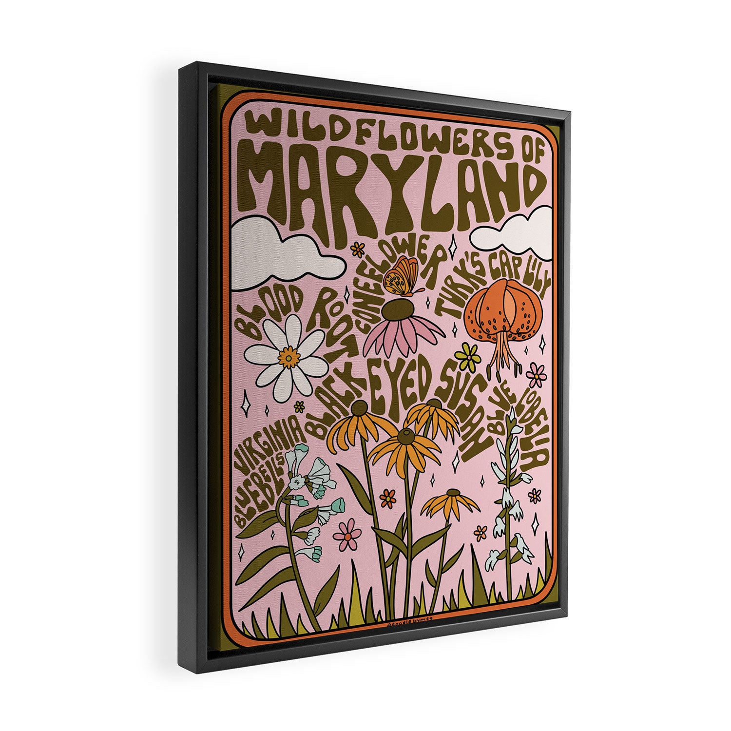Maryland Wildflowers Framed Canvas Print Gallery Image 2