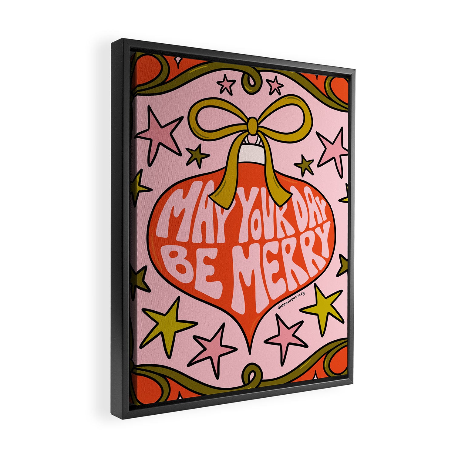 May Your Day Be Merry Framed Canvas Print Gallery Image 2