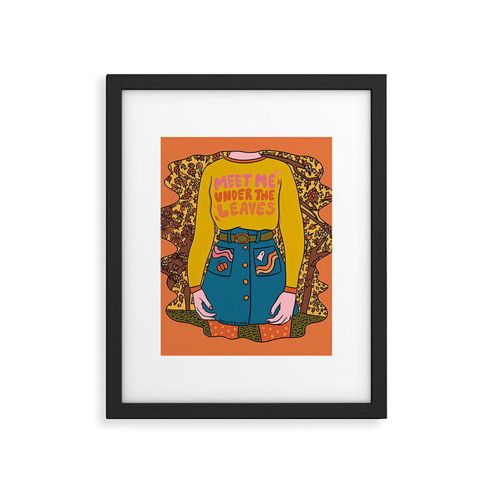 Meet Me Under the Leaves Framed Art Print Gallery Image 1