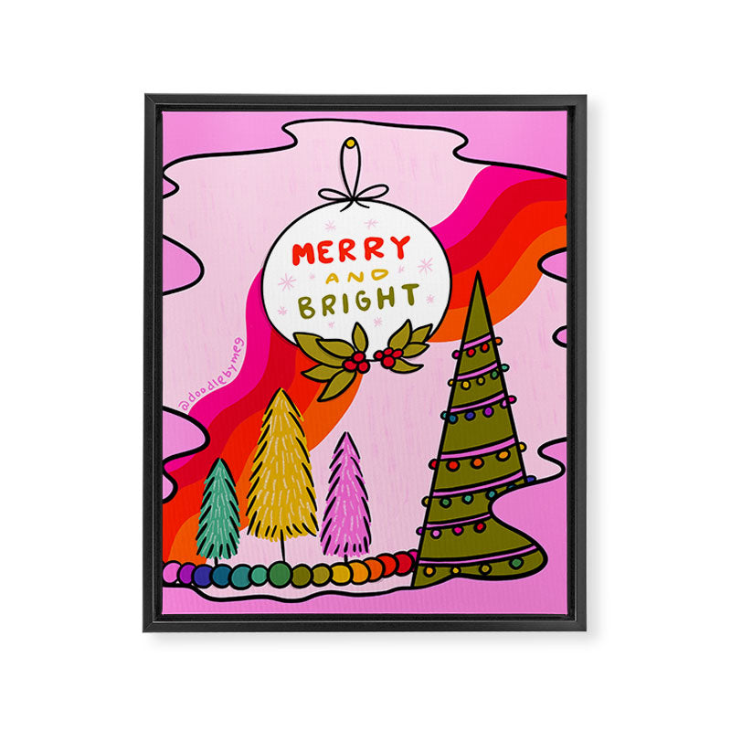 Merry and Bright Framed Canvas Print Gallery Image 8