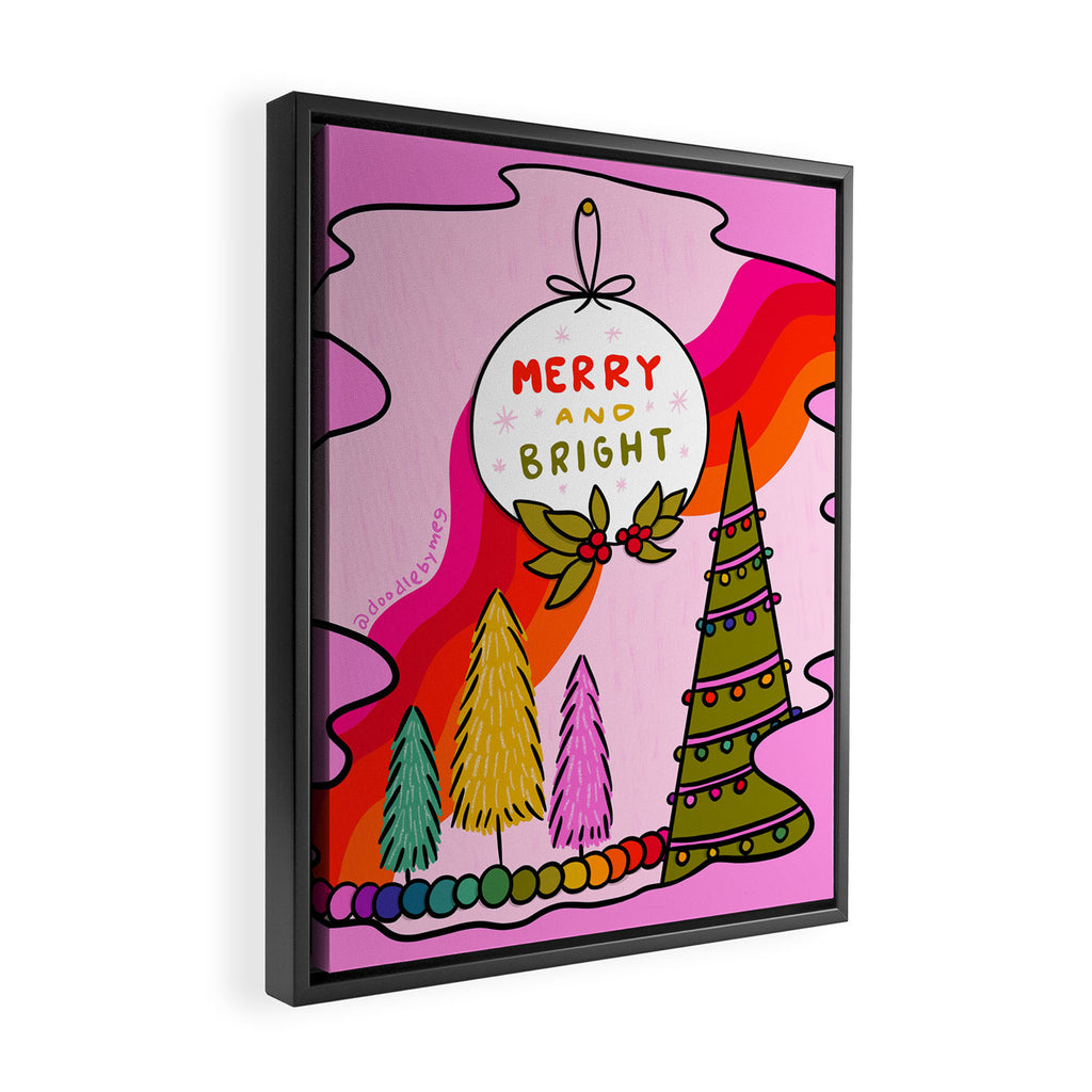 Merry and Bright Framed Canvas Print Gallery Image 2