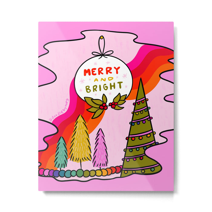 Merry and Bright Metal Print Gallery Image 1