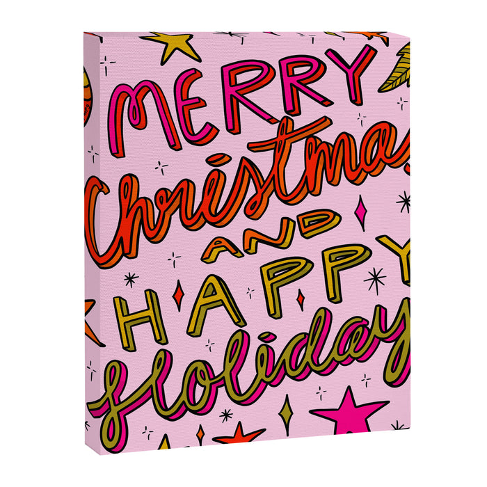Merry Christmas and Happy Holidays Canvas Print Gallery Image 1