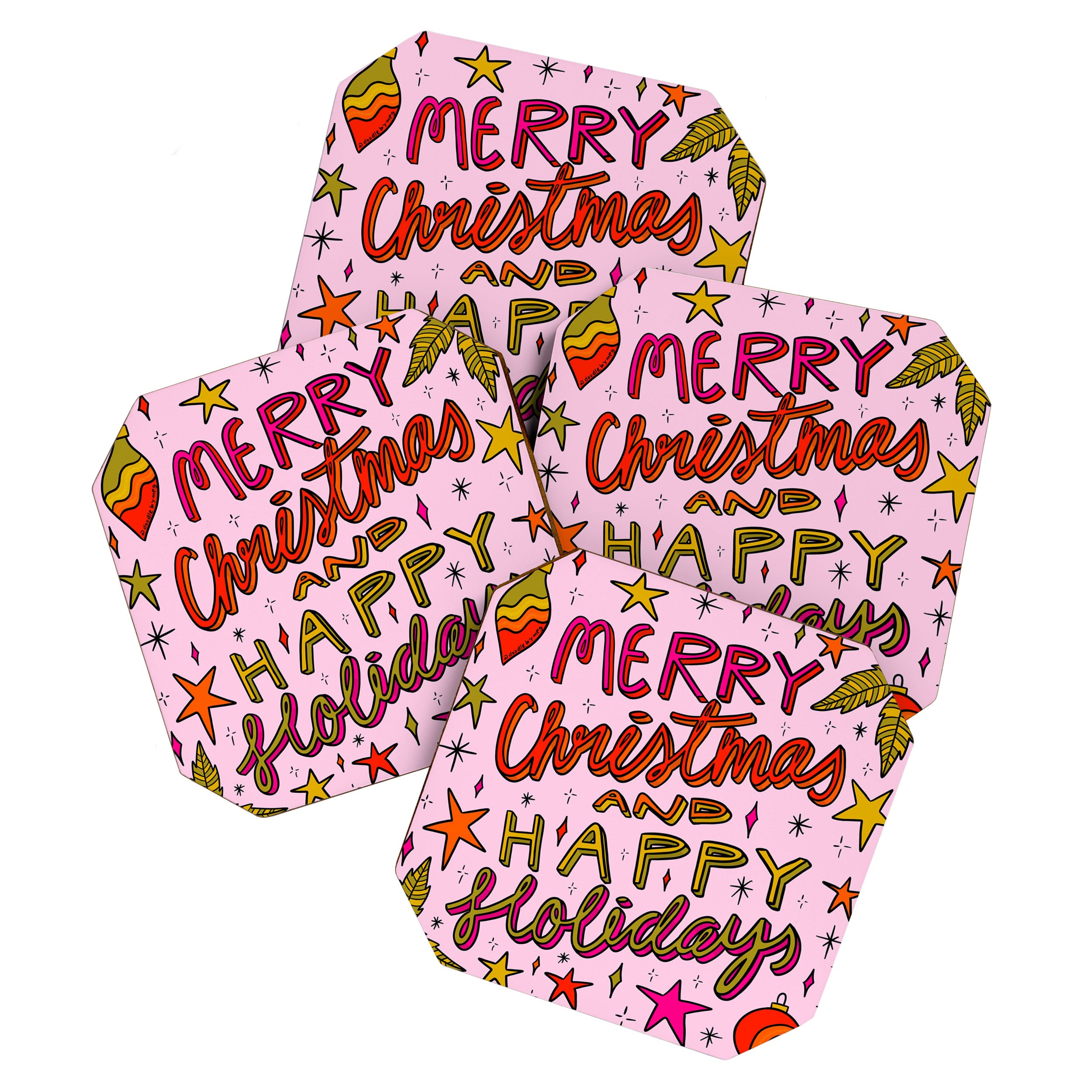 Merry Christmas and Happy Holidays Coaster Gallery Image 1