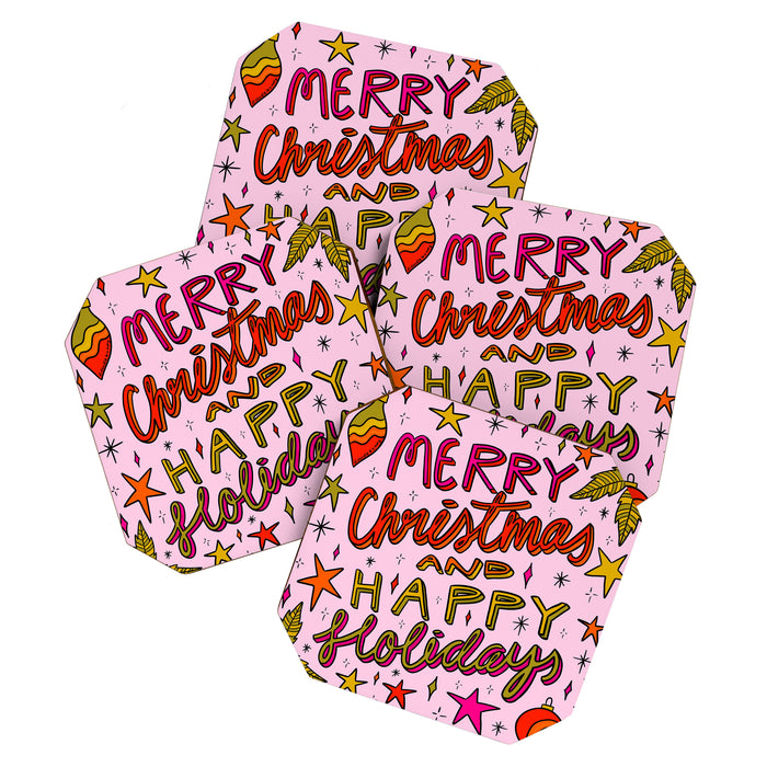 Merry Christmas and Happy Holidays Coaster Gallery Image 1