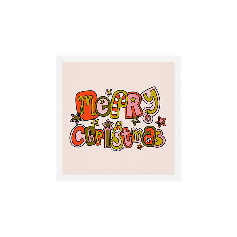 Merry Christmas Doodle Art Print Gallery Image 1