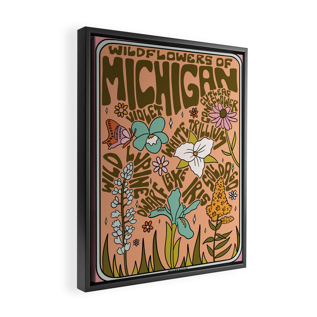 Michigan Wildflowers Framed Canvas Print Gallery Image 2