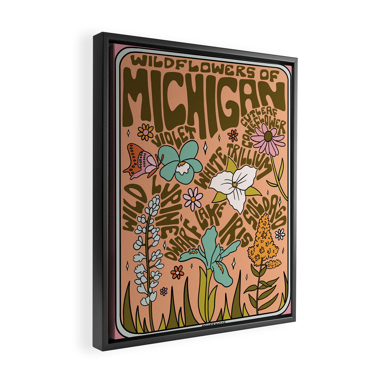 Michigan Wildflowers Framed Canvas Print Gallery Image 2