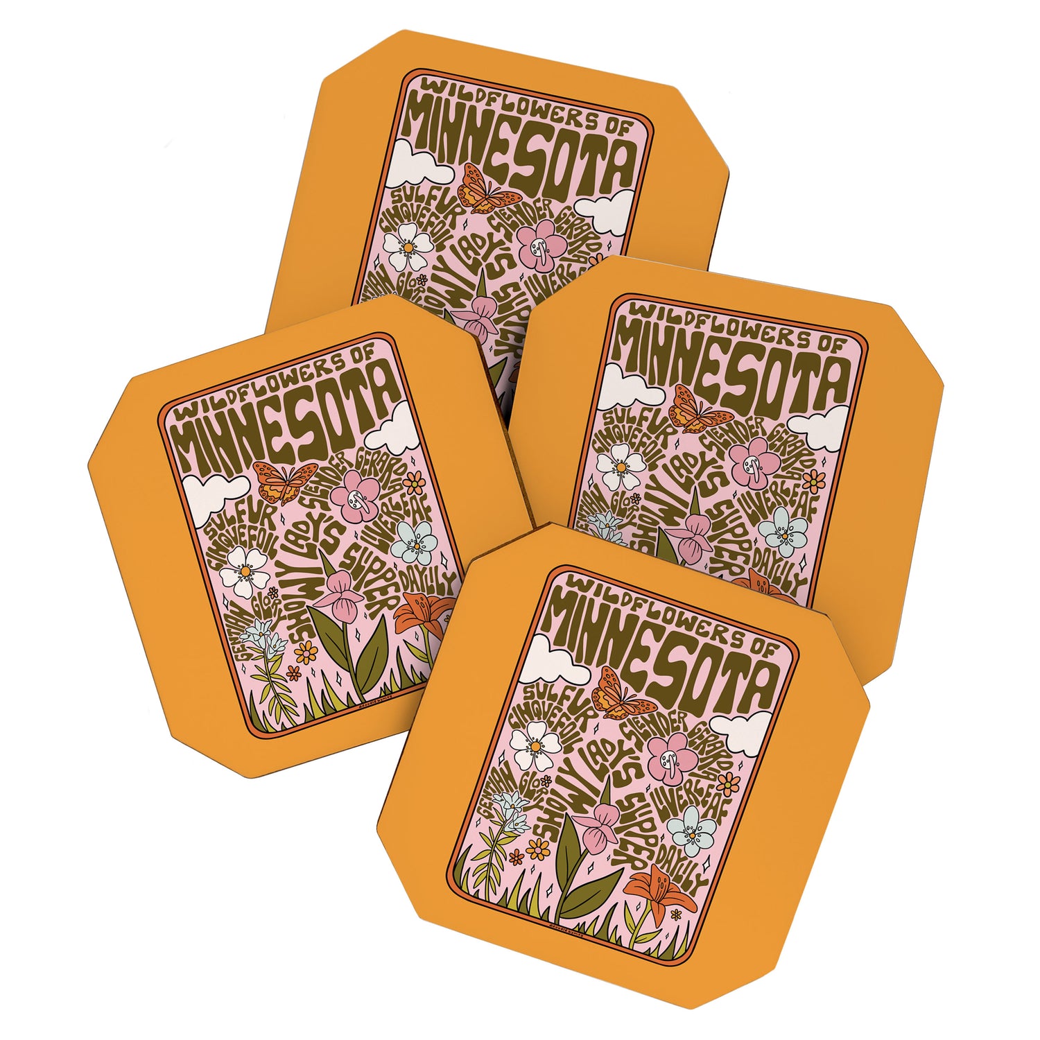 Minnesota Wildflowers Coaster Gallery Image 1